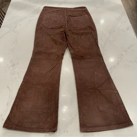 WORN ONCE! Old Navy Woman’s Higher High-Rise Flare Brown Corduroy Pants - Picture 10 of 15